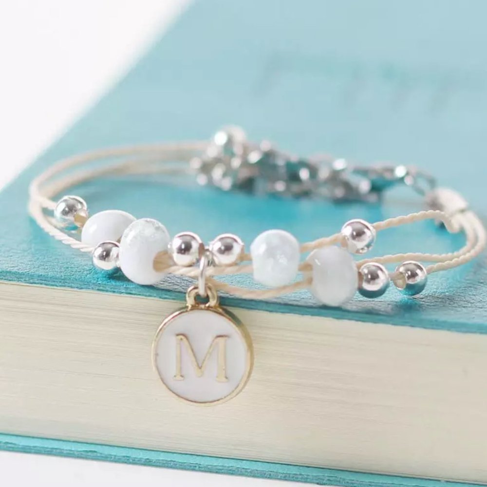 Rope and chain letter bracelet M - Picture 1 of 5